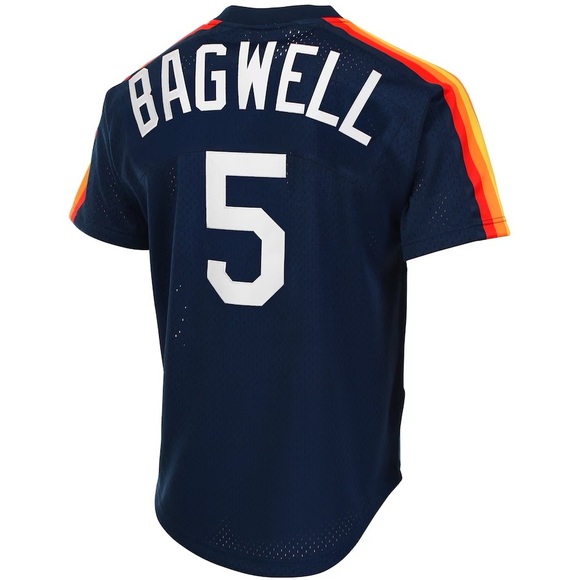 Houston Astros Jeff Bagwell Mitchell And Ness Cooperstown Mesh Jersey Size XXL - Picture 3 of 8